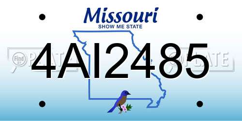 4AI2485 Missouri License Plate