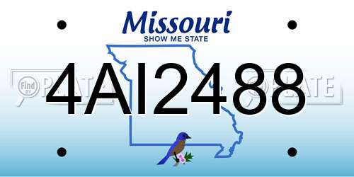 4AI2488 Missouri License Plate