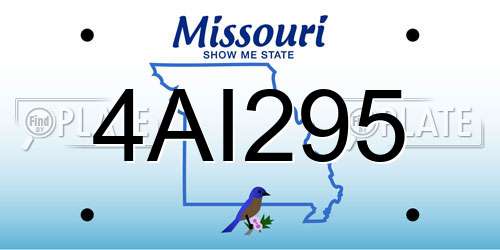 4AI295 Missouri License Plate