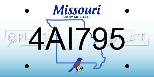 4AI795 Missouri License Plate