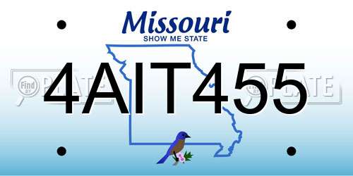 4AIT455 Missouri License Plate