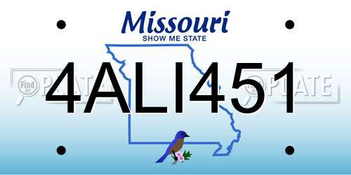 4ALI451 Missouri License Plate