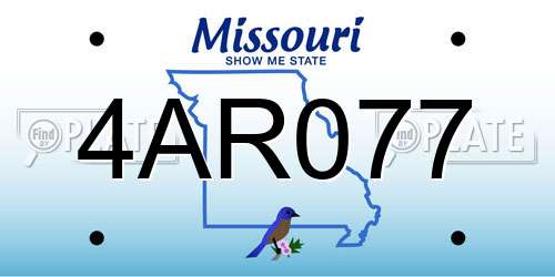 4AR077 Missouri License Plate