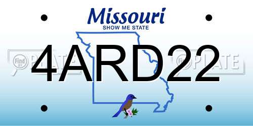 4ARD22 Missouri License Plate