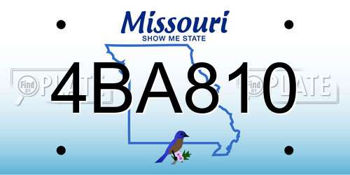 4BA810 Missouri License Plate