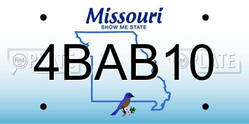 4BAB10 Missouri License Plate