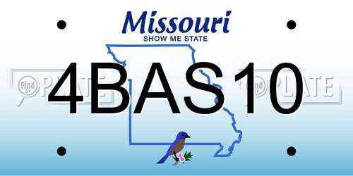 4BAS10 Missouri License Plate