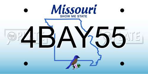 4BAY55 Missouri License Plate