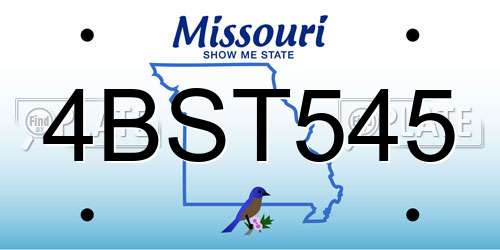 4BST545 Missouri License Plate