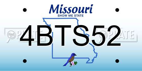 4BTS52 Missouri License Plate