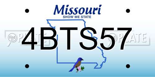 4BTS57 Missouri License Plate