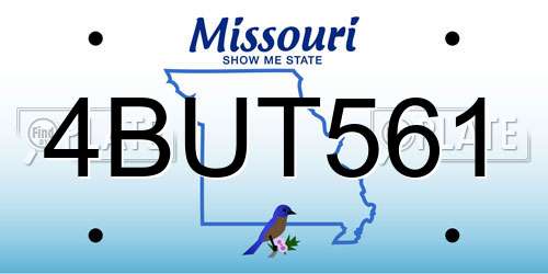 4BUT561 Missouri License Plate