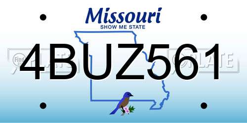 4BUZ561 Missouri License Plate