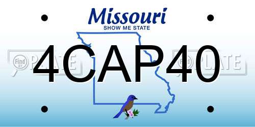 4CAP40 Missouri License Plate