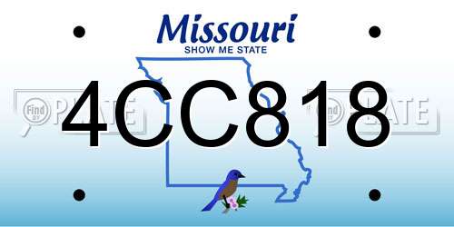 4CC818 Missouri License Plate