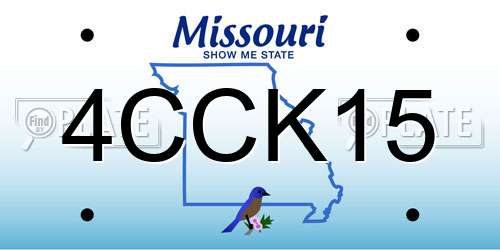 4CCK15 Missouri License Plate