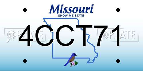 4CCT71 Missouri License Plate