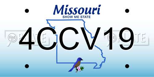 4CCV19 Missouri License Plate