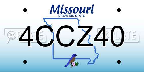 4CCZ40 Missouri License Plate