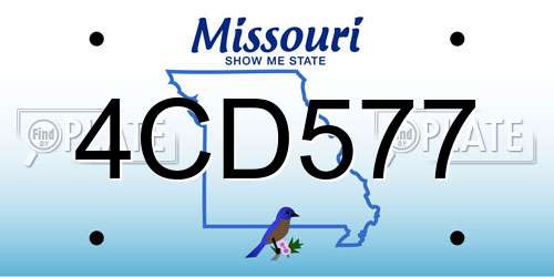 4CD577 Missouri License Plate