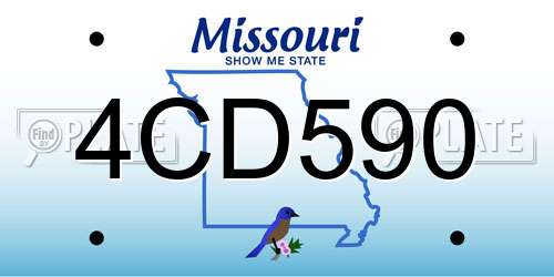 4CD590 Missouri License Plate