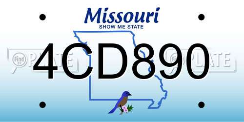 4CD890 Missouri License Plate
