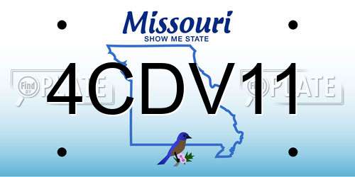 4CDV11 Missouri License Plate
