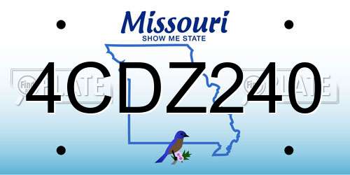 4CDZ240 Missouri License Plate