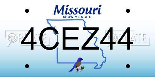 4CEZ44 Missouri License Plate