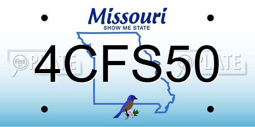 4CFS50 Missouri License Plate