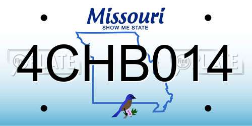 4CHB014 Missouri License Plate