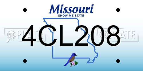 4CL208 Missouri License Plate