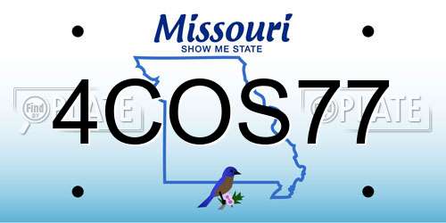 4COS77 Missouri License Plate