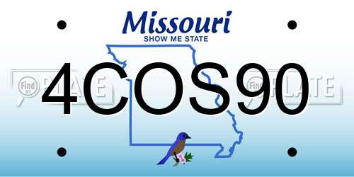 4COS90 Missouri License Plate