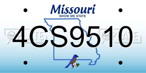 4CS9510 Missouri License Plate