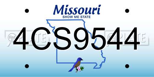4CS9544 Missouri License Plate