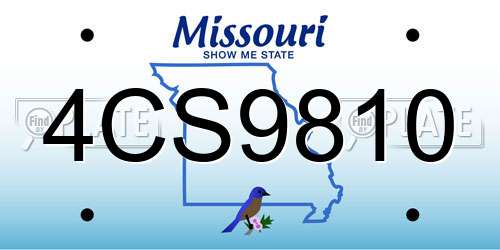 4CS9810 Missouri License Plate