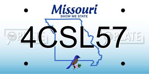 4CSL57 Missouri License Plate