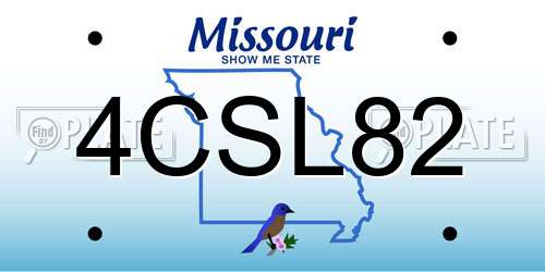 4CSL82 Missouri License Plate