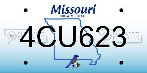 4CU623 Missouri License Plate