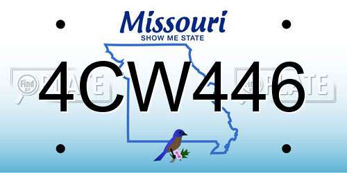 4CW446 Missouri License Plate