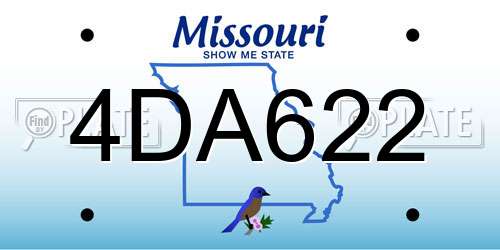 4DA622 Missouri License Plate