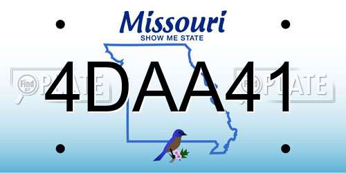 4DAA41 Missouri License Plate