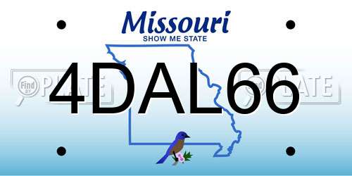 4DAL66 Missouri License Plate
