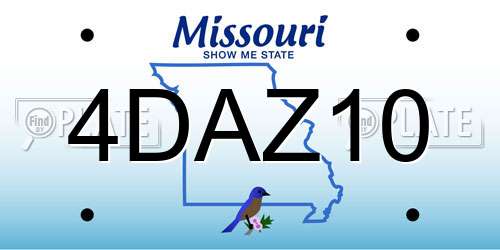 4DAZ10 Missouri License Plate