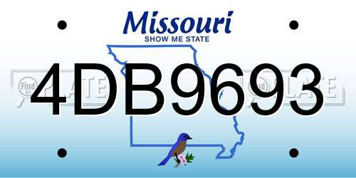 4DB9693 Missouri License Plate