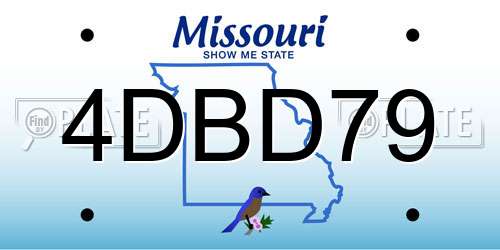 4DBD79 Missouri License Plate