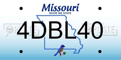 4DBL40 Missouri License Plate