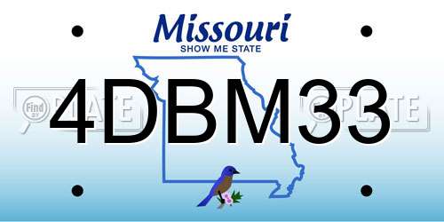 4DBM33 Missouri License Plate