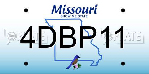 4DBP11 Missouri License Plate
